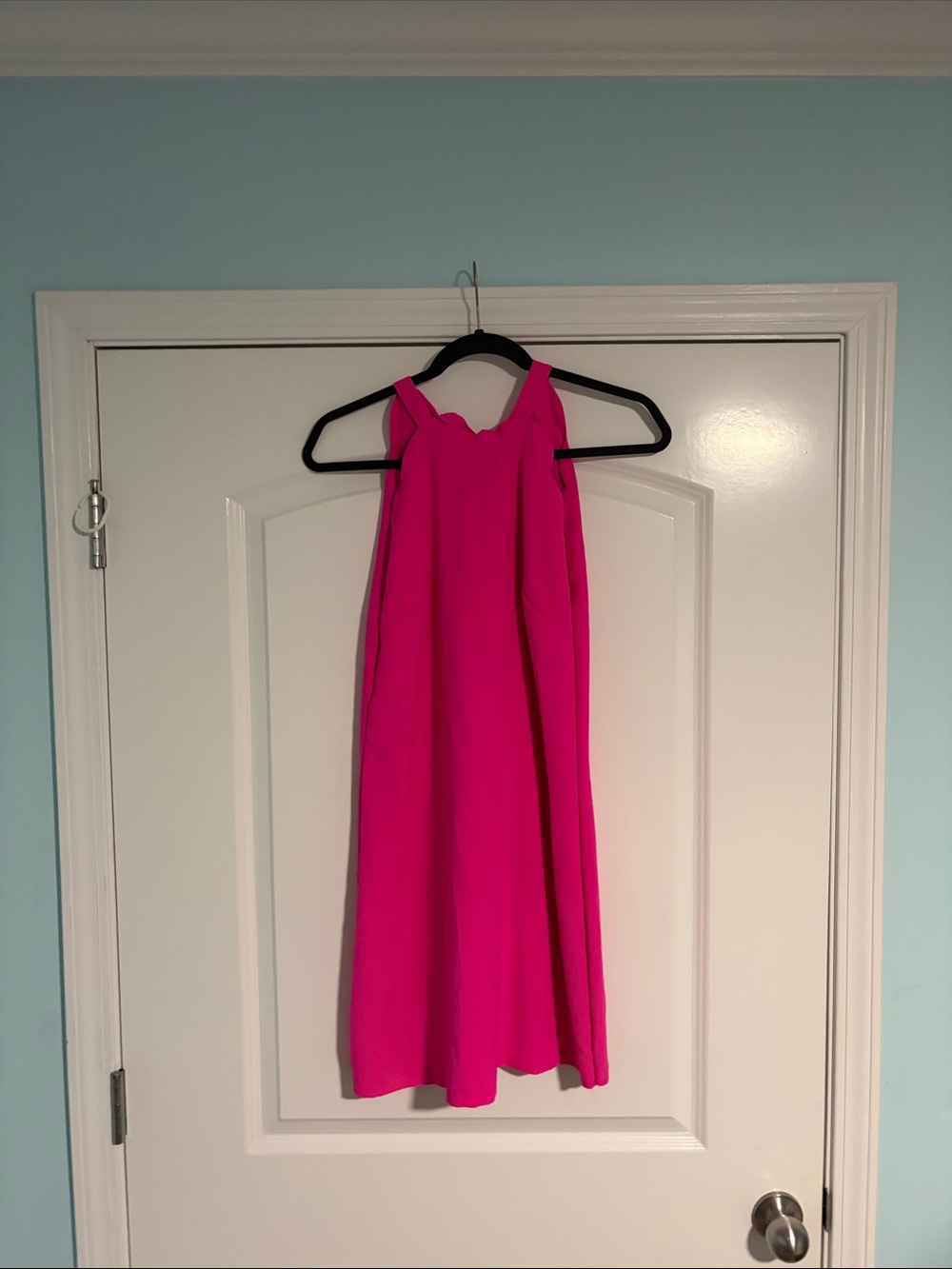 Fuchsia Halter Midi Dress